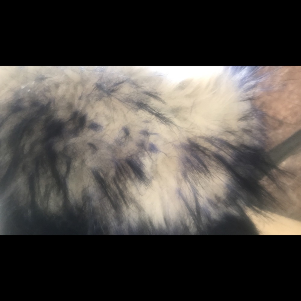 Blue fur suede boots